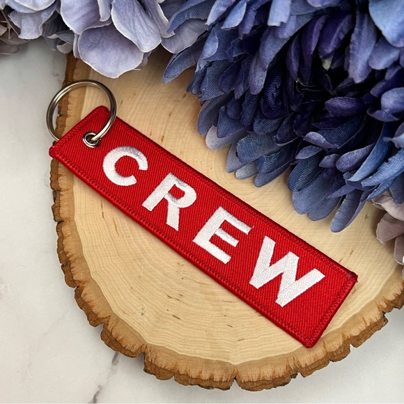 Aviator Red Crew Keychain Luggage Tag - Picture 5 of 12